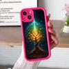 World Life Tree Mobile Phone Case for iPhone 17 16 15 14 13 12 11 Air Pro Max Plus Thicken TPU Colorful Cover Cover Cellphones