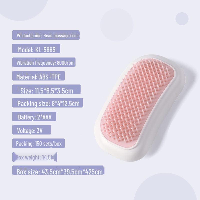 Portable Electric Head Massager and Hairdressing Comb for Anxiety Relief