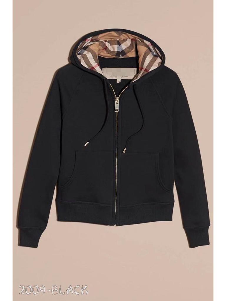 Hochwertiges Kapuzensweatshirt im britischen Stil: Unisex Full-Zip mit anpassbarer Stickerei, Schwarzes Europäisches/Amerikanisches Design