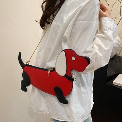 1 Stück Kreative Mode Cartoon Dackel Umhängetasche Outdoor Reise Lässige Crossbody Tasche Niedliche Tierförmige Handtasche