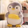 Cute Penguin Hugging Fruit Plush Stuffed Doll Kids Toy Home Decor Valentine Gift