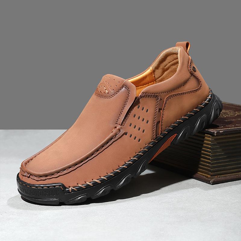 Handgefertigte Echte Leder Herrenschuhe Bequeme Business Casual Lederschuhe Mokassins Herren Flache Schuhe