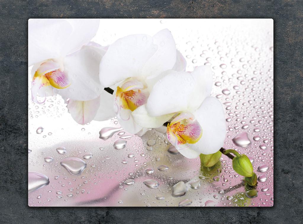 SZKLANA DESKA DO KROJENIA 52x40 ORCHIDEA