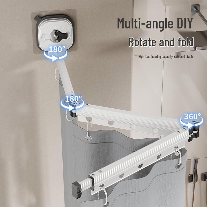 Xihe Foldable Bathroom Shower Curtain
