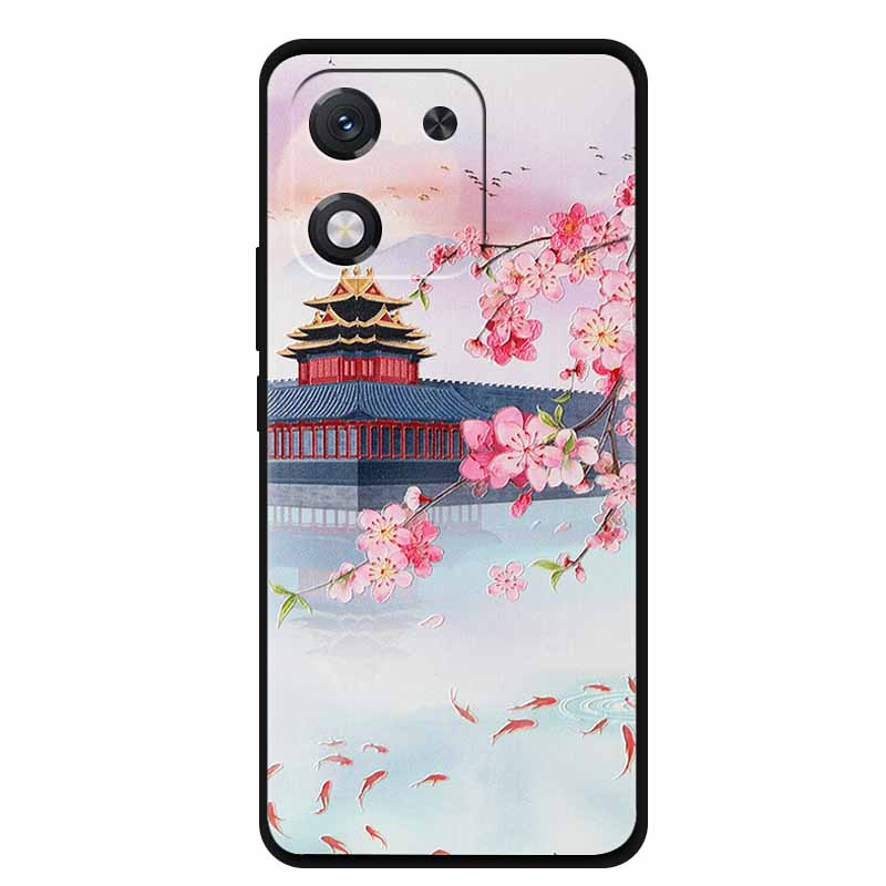 

3D Floral Emboss Phone Shell For Honor X70i Vintage Relief Soft Silicone Case For Honor X70i 6.7 Anti-Scratch Shockproof Armor Honor X70i 5G