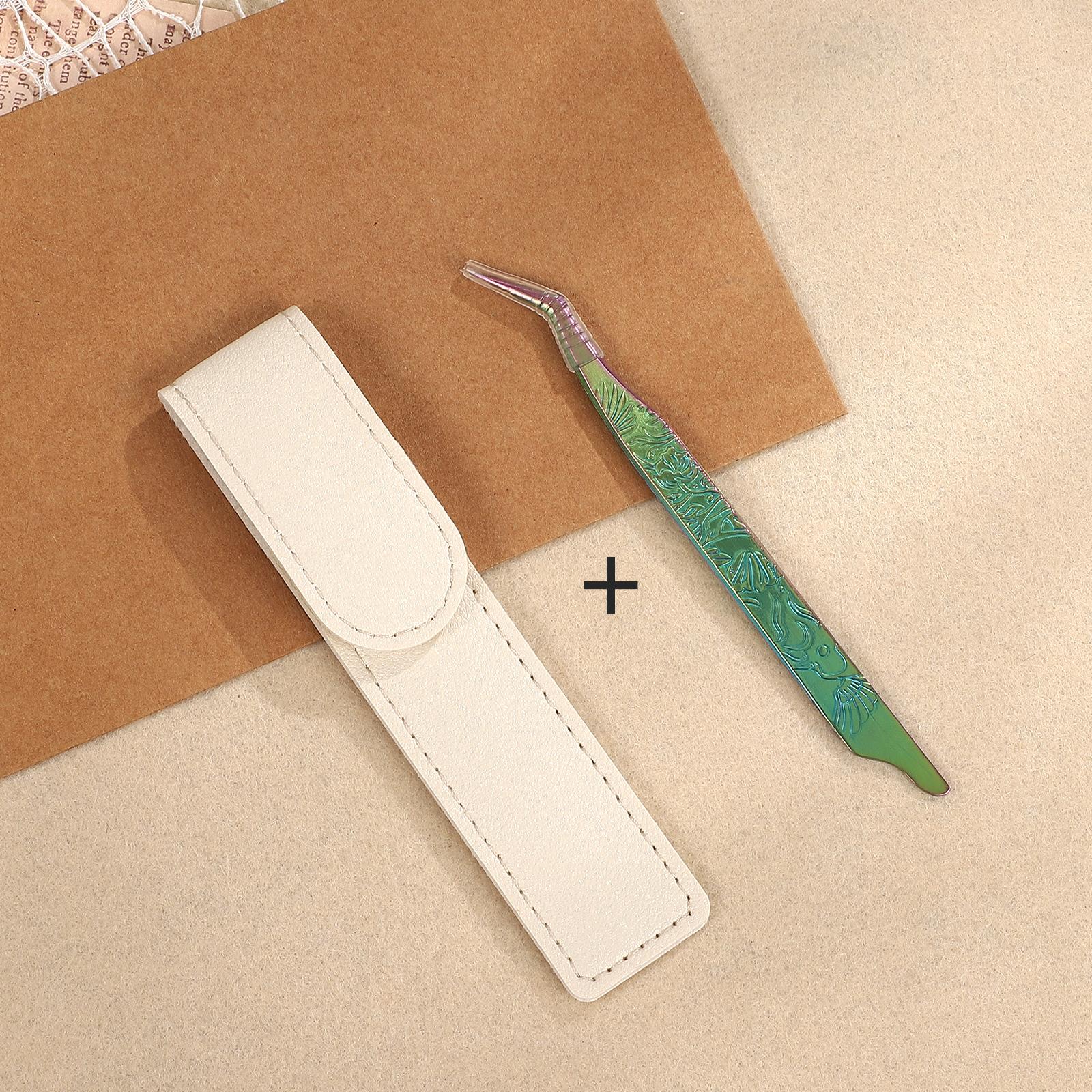 JIANWU Crane Pattern Chinese Style Gold Feather ClipTweezers Material Collage Creative DIY Journal Student Supplies Stationery