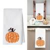 Sturdy Halloweens Kitchen Cloth Checkered Texture Cotton Fabric Blend Absorbent Dish Rag for Holiday Accent