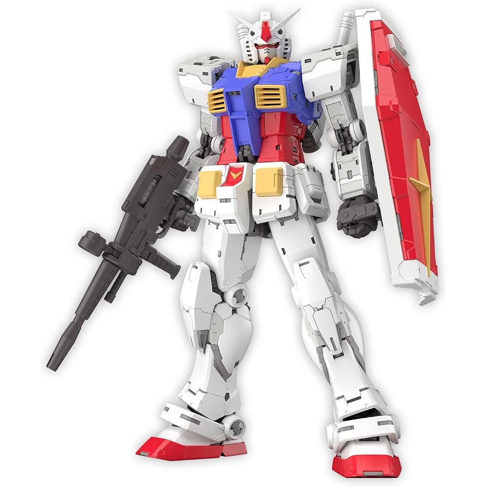 RG חליפת רובוט גאנדאם RX-78-2 גאנדאם גרסה. דגם פלסטיק צבוע לפי קוד צבע, קנה מידה 1/144