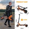 Electric Scooter Foldable KOOLUX 10" 500W Motor City Escooter Top Speed 25Km/h 48V 20.8AH Max Range 90Km Load 150Kg D7
