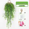 Wall-Mounted Artificial Hanging Vines with Spider Plant in Basket for Living Room Decor