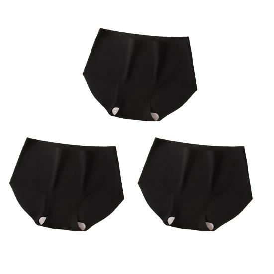 

Женские бесшовные трусы 3/6 шт., нижнее белье Ice Silk, со средней талией, не показывающие трусики, мягкие дышащие трусы M