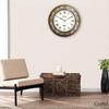 Brass Embossed Roman Dial Analog Wall Clock Handcrafed Antique Clock For Bedroom Living Room Home And Office (45.72 Cm