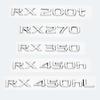 3D Chrome Glossy Black ABS RX200t RX270 RX300 RX350 RX450h RX450hL HYBRID Emblem for LEXUS Car Trunk Trunk Rear Logo Sticker