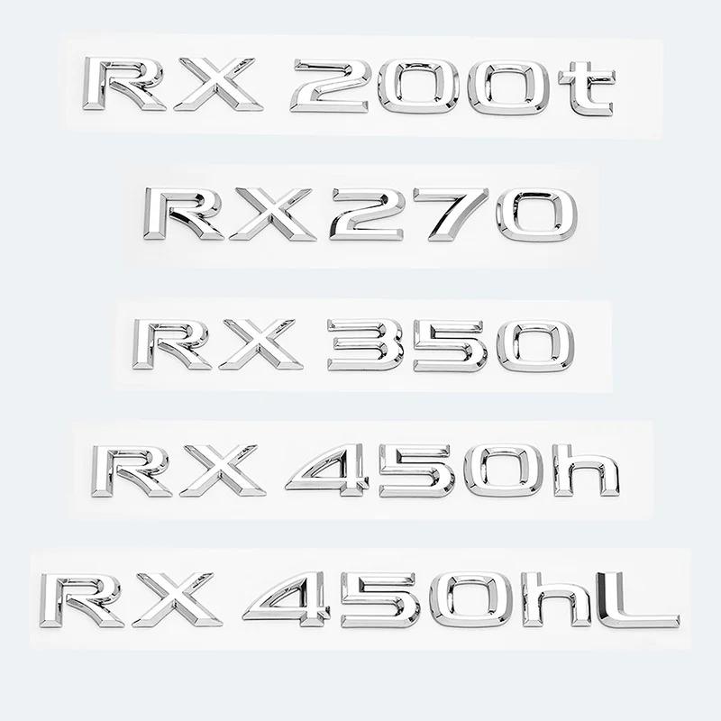 3D Chrome Glossy Black ABS RX200t RX270 RX300 RX350 RX450h RX450hL HYBRID Emblem for LEXUS Car Trunk Trunk Rear Logo Sticker