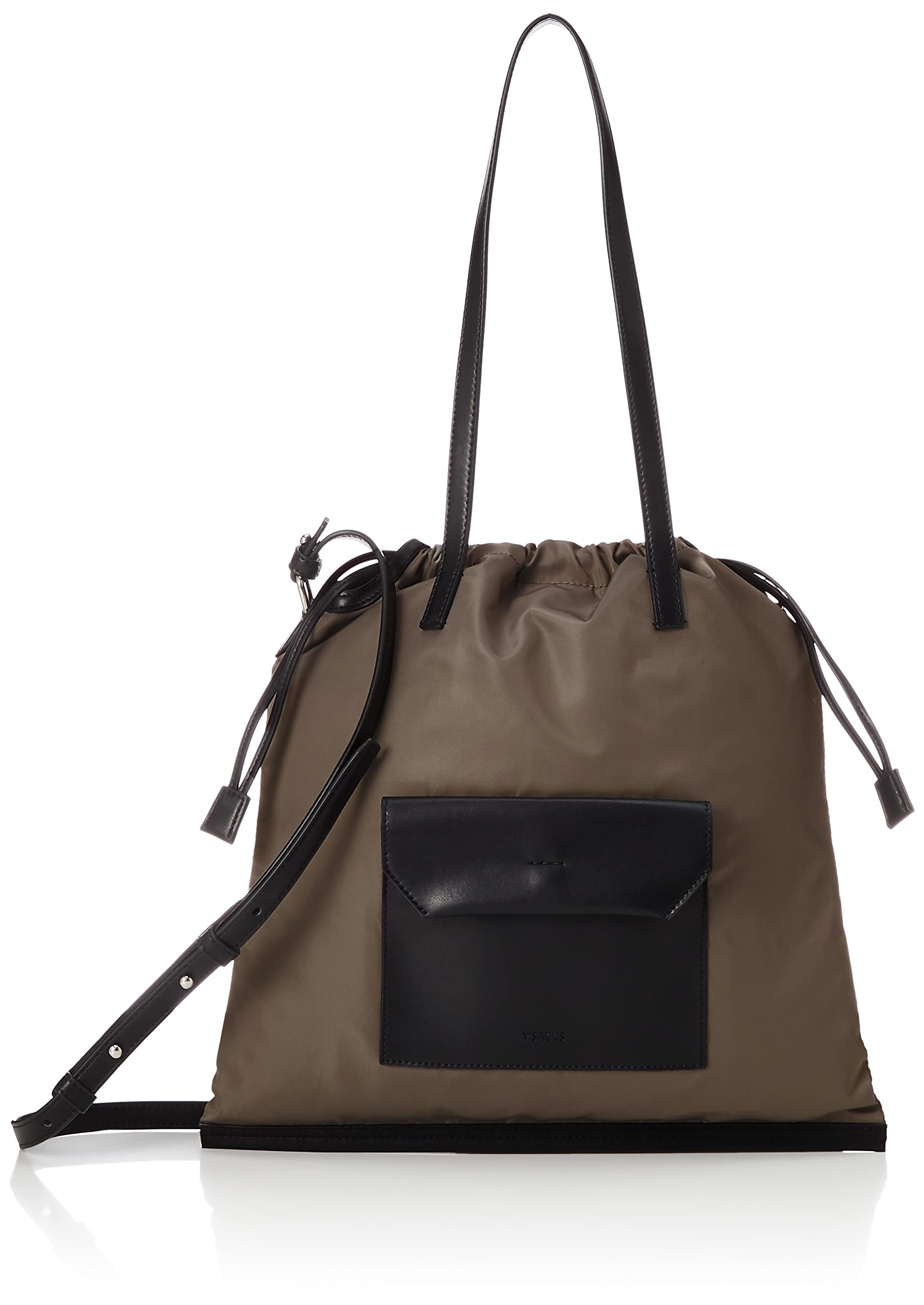 

Сумка-тоут на кулиске, размер S, хаки [Isaac], 2-сторонняя, женская (86)