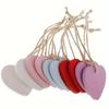 50Pcs/Pack Wood Heart Tags Hanging Craft DIY Wood Tags Hanging Tags Wooden Heart Scrapbooking Craft Wedding Party Home Decorations