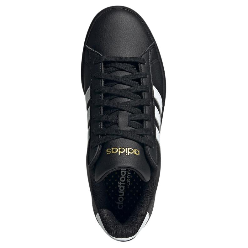 Adidas  Grand Court 2.0 Black White Women Sneakers Core-Black Cloud-White Gold-Metallic JH7243