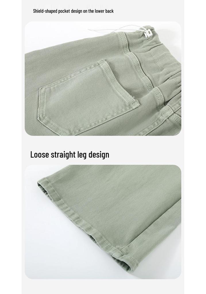 High-Waisted Maternity Straight-Leg Pants - Trendy, Versatile, Loose Korean Style for Spring & Autumn