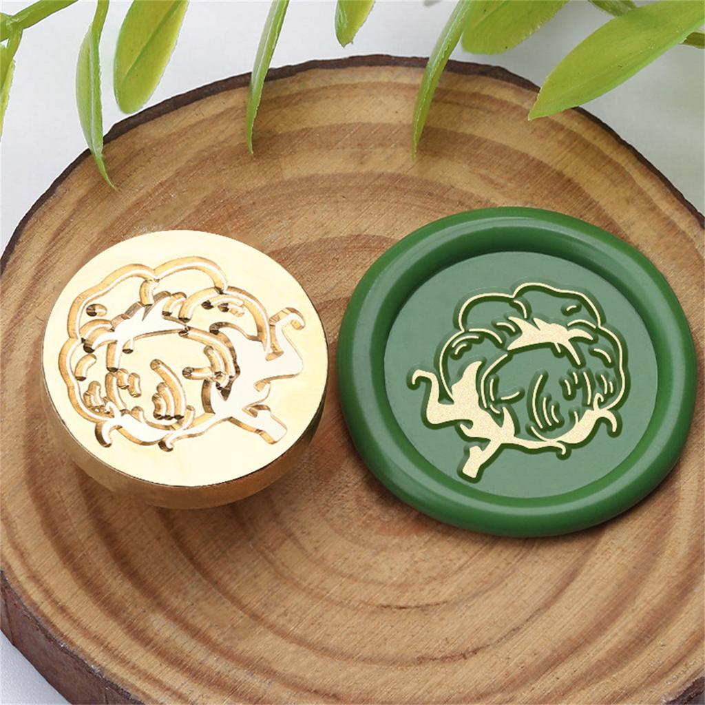 Plant Themed Seal Stamp Head Antique Embossed Sealing Stamp Head for Seal Envelope Invitation Decoration Scrapbooking