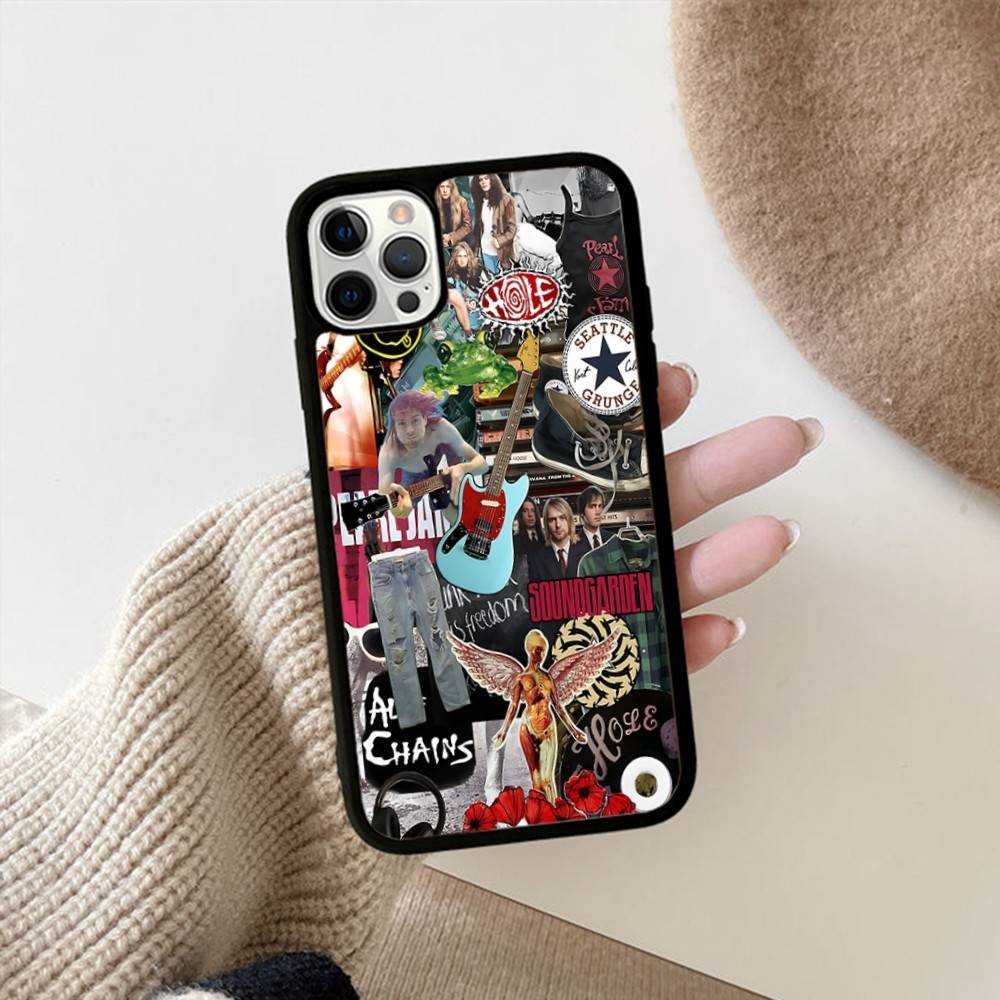 Classic Hot Band N-Nirvanas Rock PC+TPU Shockproof Protective Phone Case For IPhone17 14 15 16 Pro Max 13 12 11 17 Air