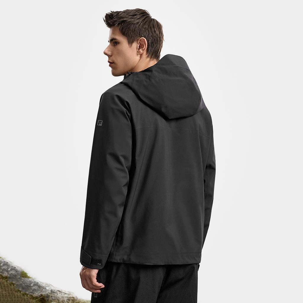 FILA Explore Minimalist Classic Retro Sports Casual Outdoor Hard Shell Versatile Comfortable Hooded Jacket Men Jacket A11M617718F-BK