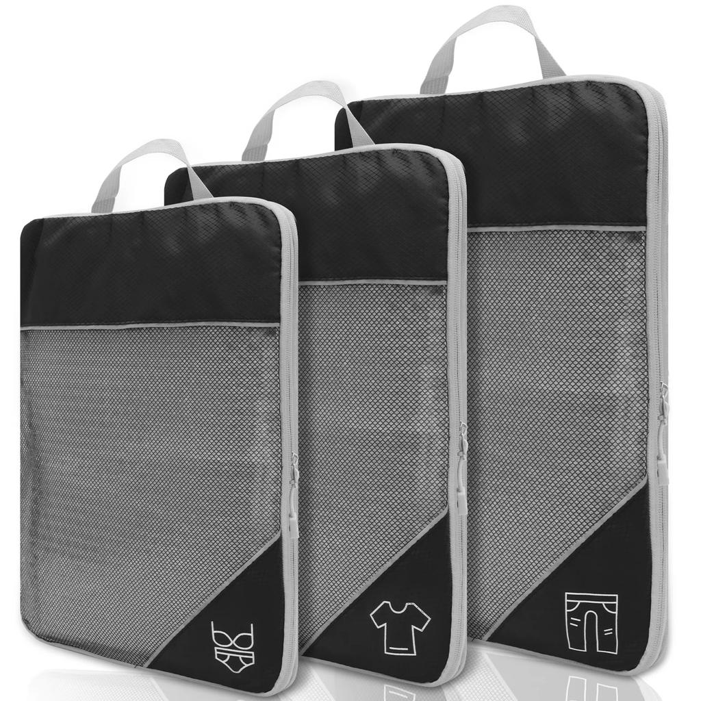 Juego de 6 Piezas Bolsa de Viaje Cubos de Empaque de Compresión Ligeros Duraderos con Bolsa de Almacenamiento Bolsas Organizadoras para Maleta de Equipaje de Nailon