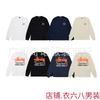 Heavyweight Cotton Long Sleeve Crewneck Pullover Men Women Unisex Casual Loose Fit Tee