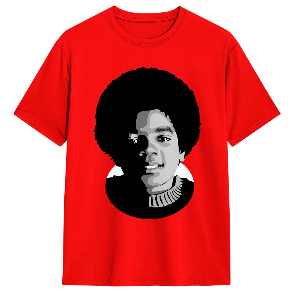 MMichael JJackson Fan Art TShirt Summer Streetwear TShirts Cotton Novelty Tee Shirt For Unisex Custom Logo Top Tees