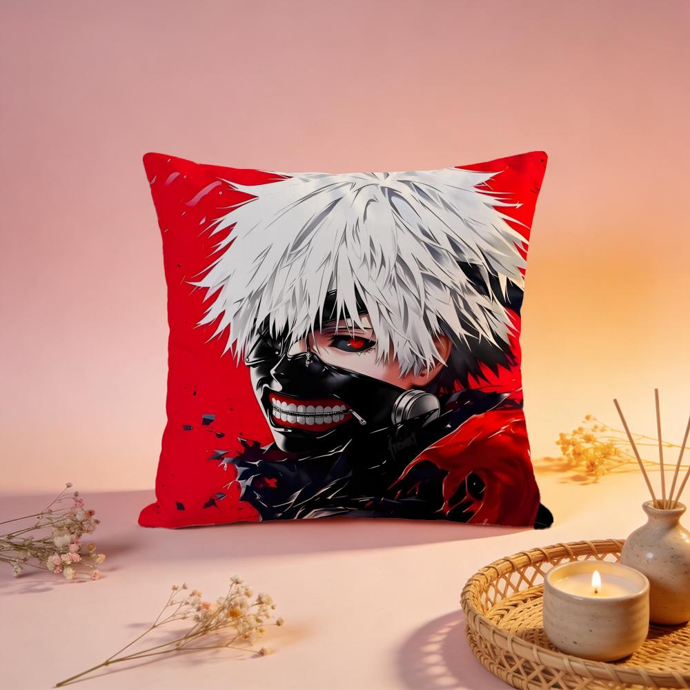 Trendy TTokyo Ghouled Cushion Cover Comfortable Durable Pillow Cover MultiScene for Home Office Car Sofa