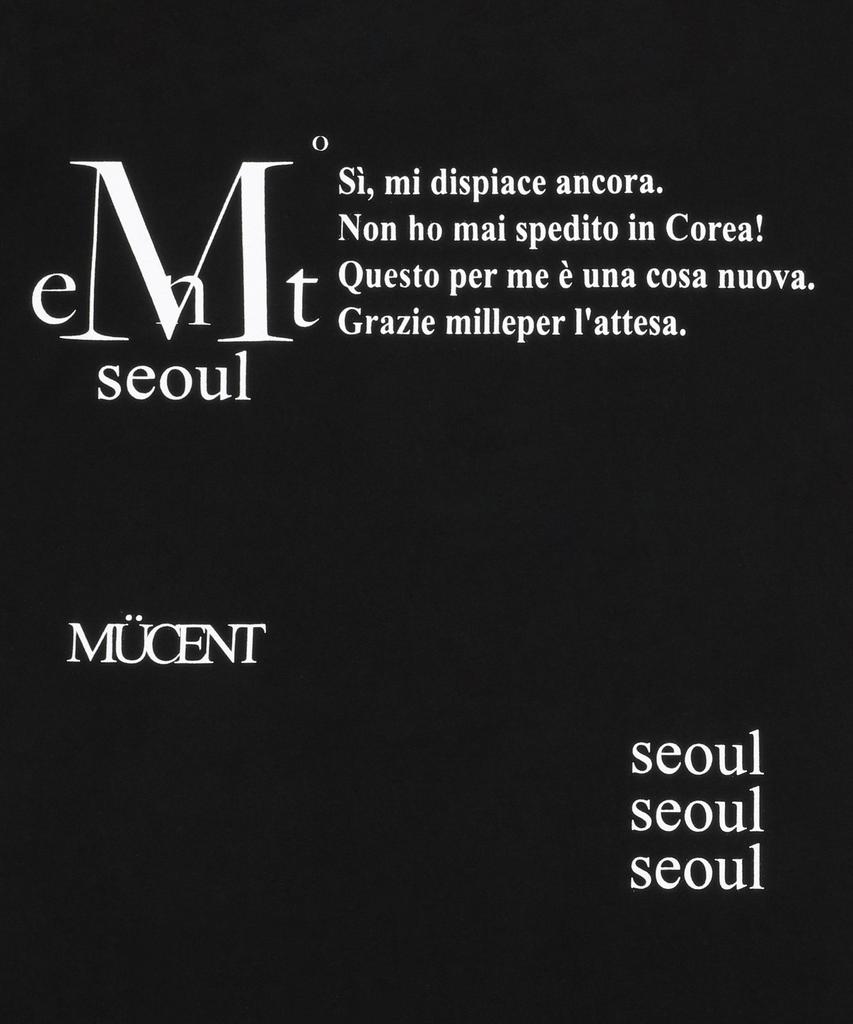 MUCENT Centery Seoul Lettering Round Neck Short Sleeve T-Shirt Unisex (2 Colors)