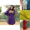 Fashionable Ladies Plain Casual Hoodie Dress With Soft Material And Long Sleeves