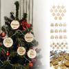 12Pcs Personalised Christmas Bauble Tree Decoration Wood Family Xmas Gift Mini Baubles Jesus Name Ornaments Xmas Gift Dropship