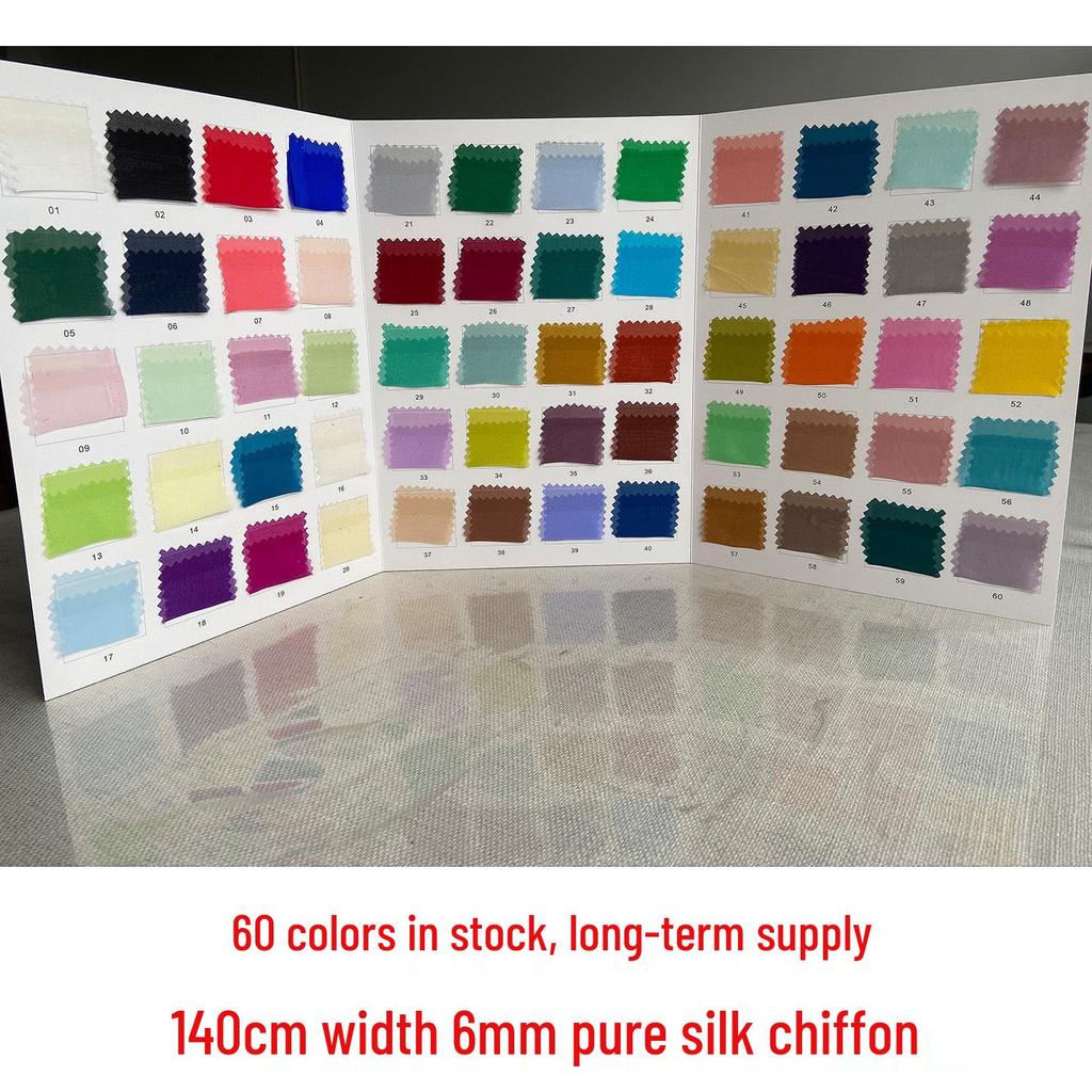 Chiffon di Vera Seta Largo 6 mm: Tessuto di Seta di Gelso Trasparente per Foulard, Vestiti Estivi e Abiti da Sera