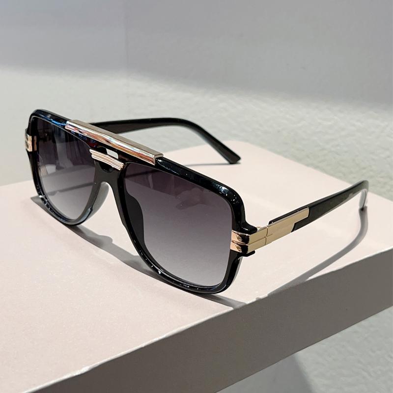 Vintage Pilot Sunglasses Men New Fashion Double Bridge Casual Shades Women Trendy Luxury Brand Design Sun Glasses