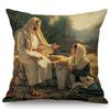 Jesus Christ Portrait Christian Art Cushion Cover Car Decoration Oil Painting Home Pillow Cover