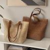 Korean Commuter Large-capacity Straw Bag Simple 2026 Summer Seaside Vacati Wind Shoulder Bag Hand-woven Bag