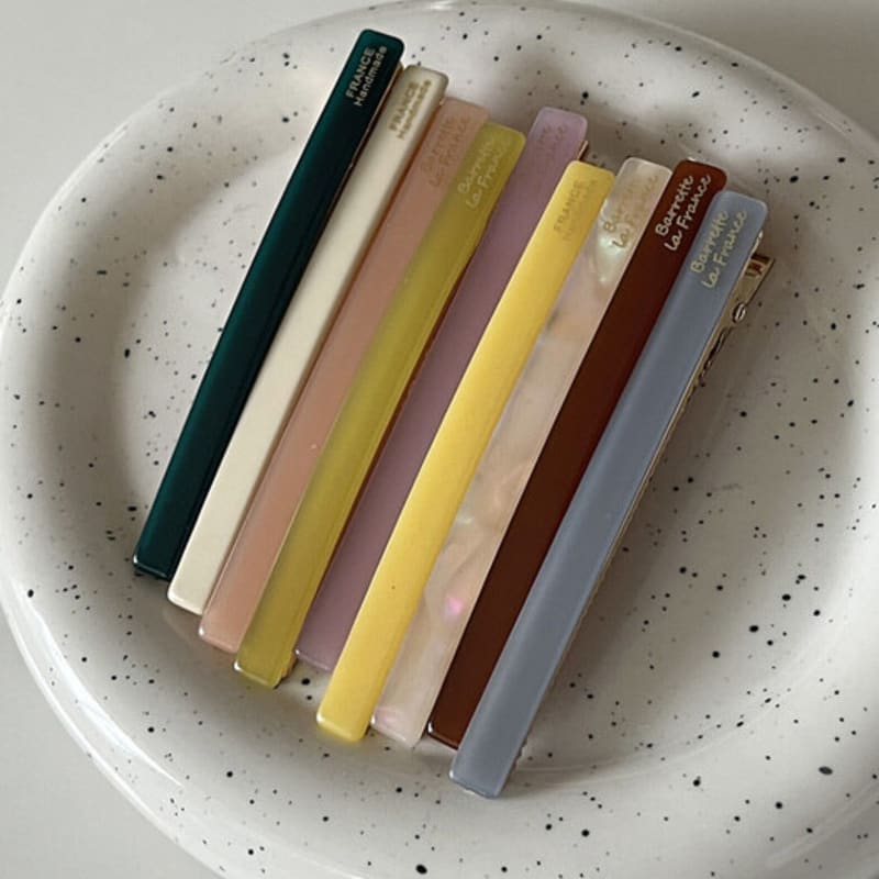 

mosxe Simple bar hair-pin (9color) coral