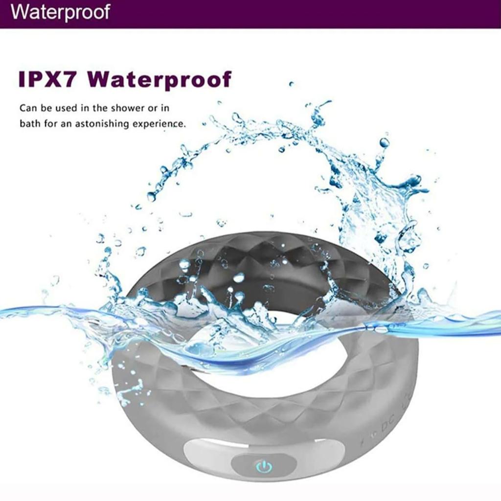 Wiederaufladbarer 10 Geschwindigkeiten Silikon Vibrationsverschluss Feine Ringe Männlicher Zeitverzögerungs Masturbator Vibrationsmassage Penisring für Paare