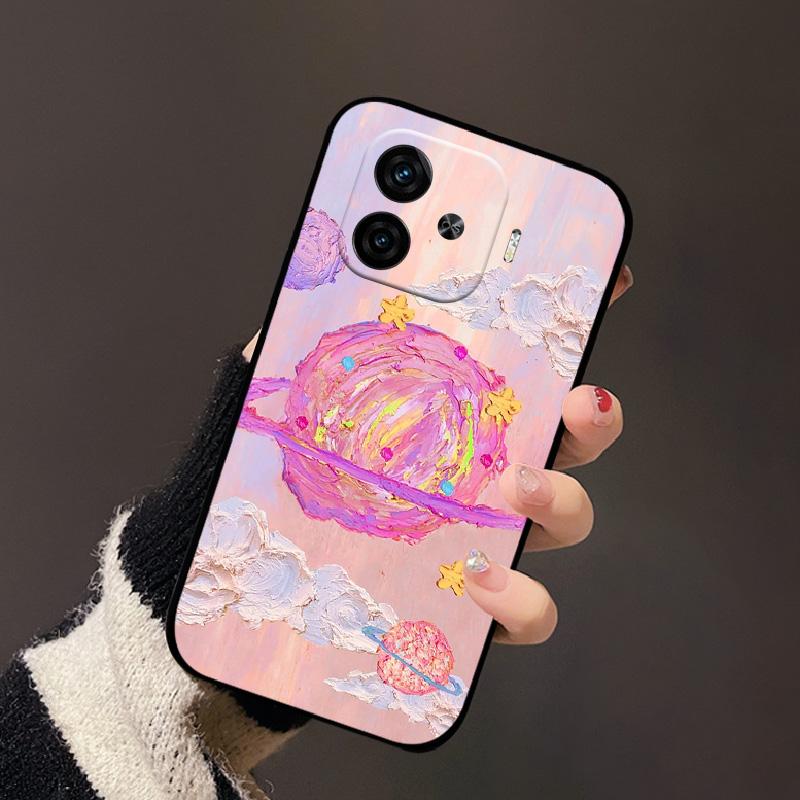 Für Vivo IQOO Z9 Turbo Rückabdeckung Mode Schwarz Weiches TPU Silikon Handyhülle Für IQOO Z9 Turbo 5G Handy Schutzhülle Fundas