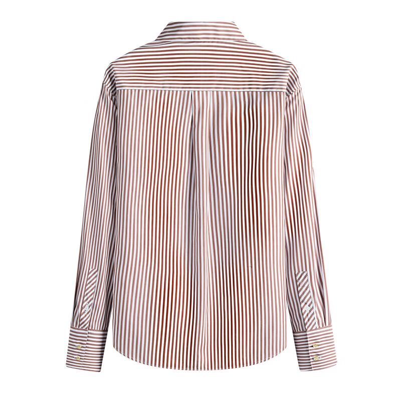 NAVIGARE ITALY Women's Striped Cotton Long-Sleeve Shirt