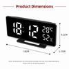 Voice Control Digital Alarm Clock Snooze Temperature Desktop Table Clock Auto Dimmable Dual Alarm Bedside LED Clock Bedroom
