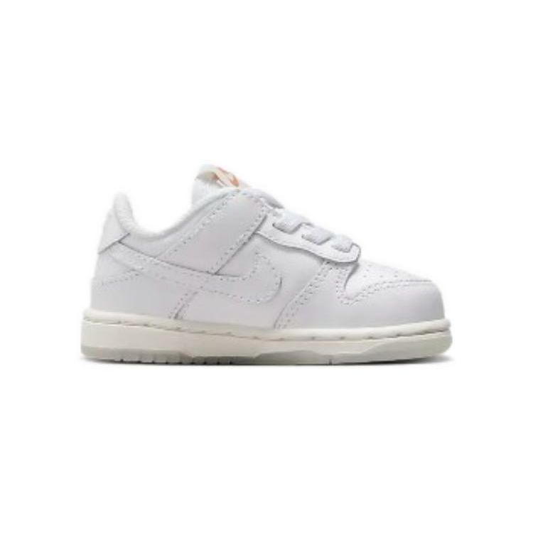 Nike Dunk Low TD Rainbow Lace Swoosh Baby Sneakers White Multi-Color Dark-Pony FQ1924-100