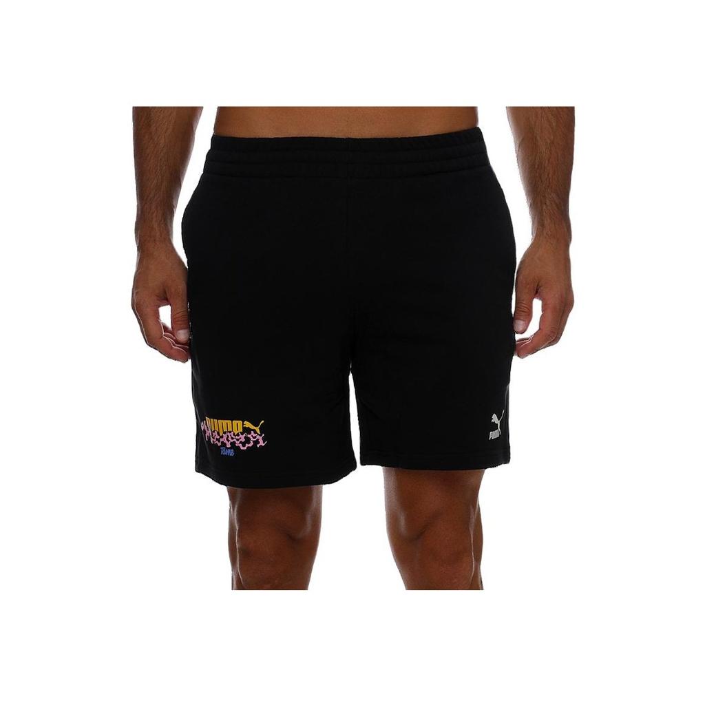 Puma X Aka Boku Co-Branded Logo Print Casual Sports Shorts Men Bottoms Black 530223-01