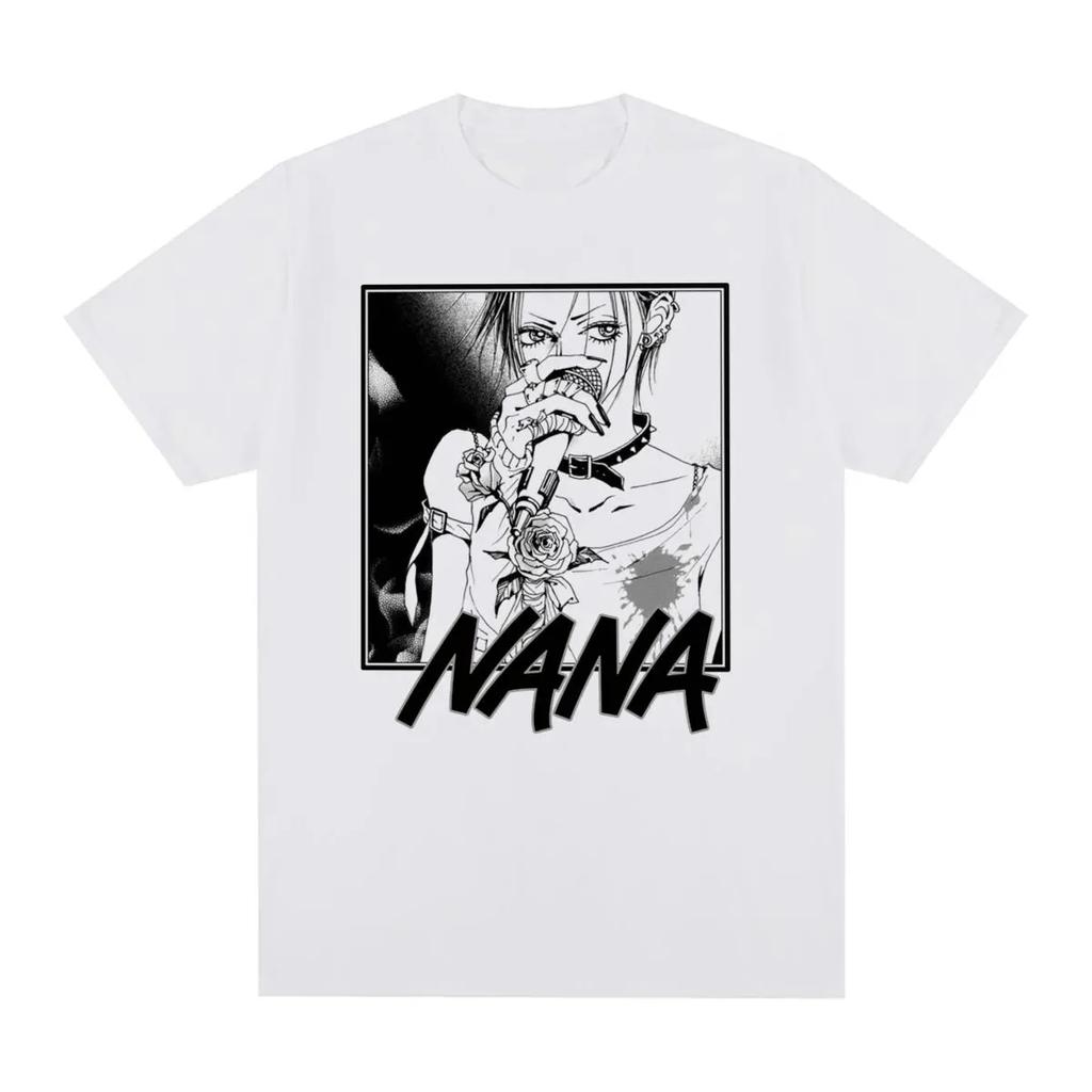 Japanese Anime Nana Osaki Pattern Printed Tshirt 2026 Summer Unisexs Womens Oversized Tshirt Fun Shirt Y2K Hiphop Fashion Top