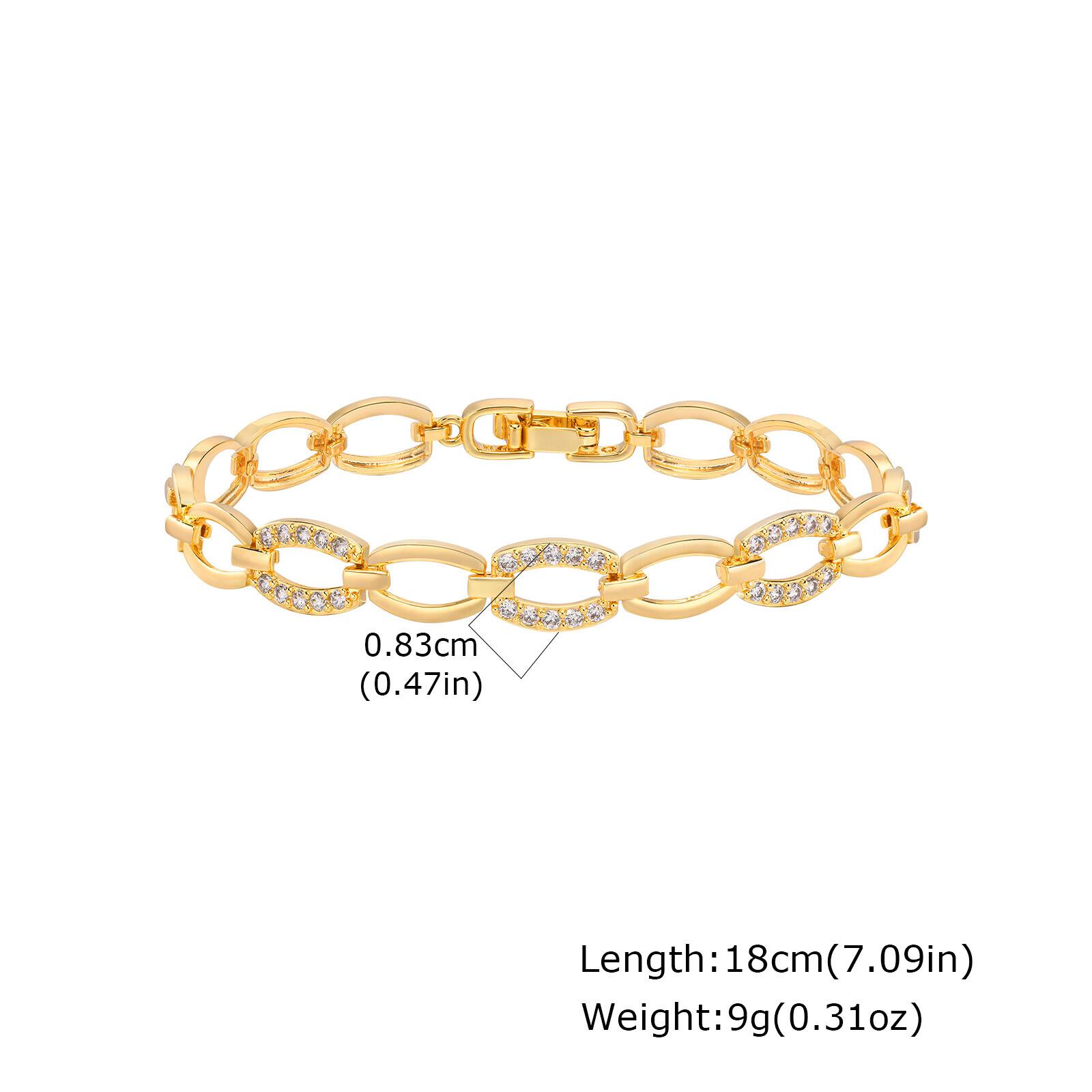 

Bracelets for Women, Classic Tennis Bracelet, Heart Round Pave Cubic Zirconia Bracelet, Layered Link Fashion Zircon