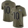 Maillot de Rugby Homme Manches Courtes T-Shirt Vert Militaire Décontracté Sport Top Entraînement Course à Pied Fitness