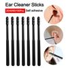 20/40/60/100Pcs Disposable Ear Cleaner Sticks 360-degree Rotation Self-adhesive Sticky Ear Stick Soft Ear Picking Spoon