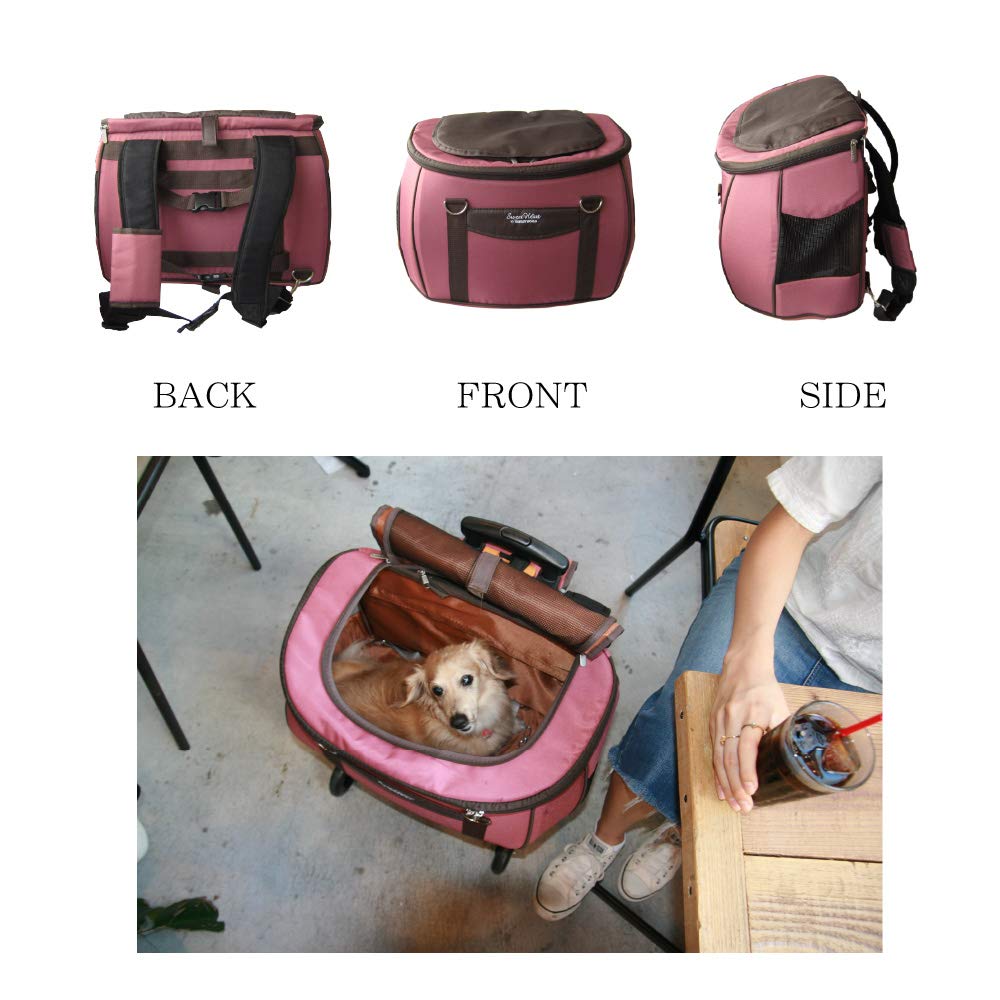 Pet Cart Sweetheart Backpack Type Dry Rose