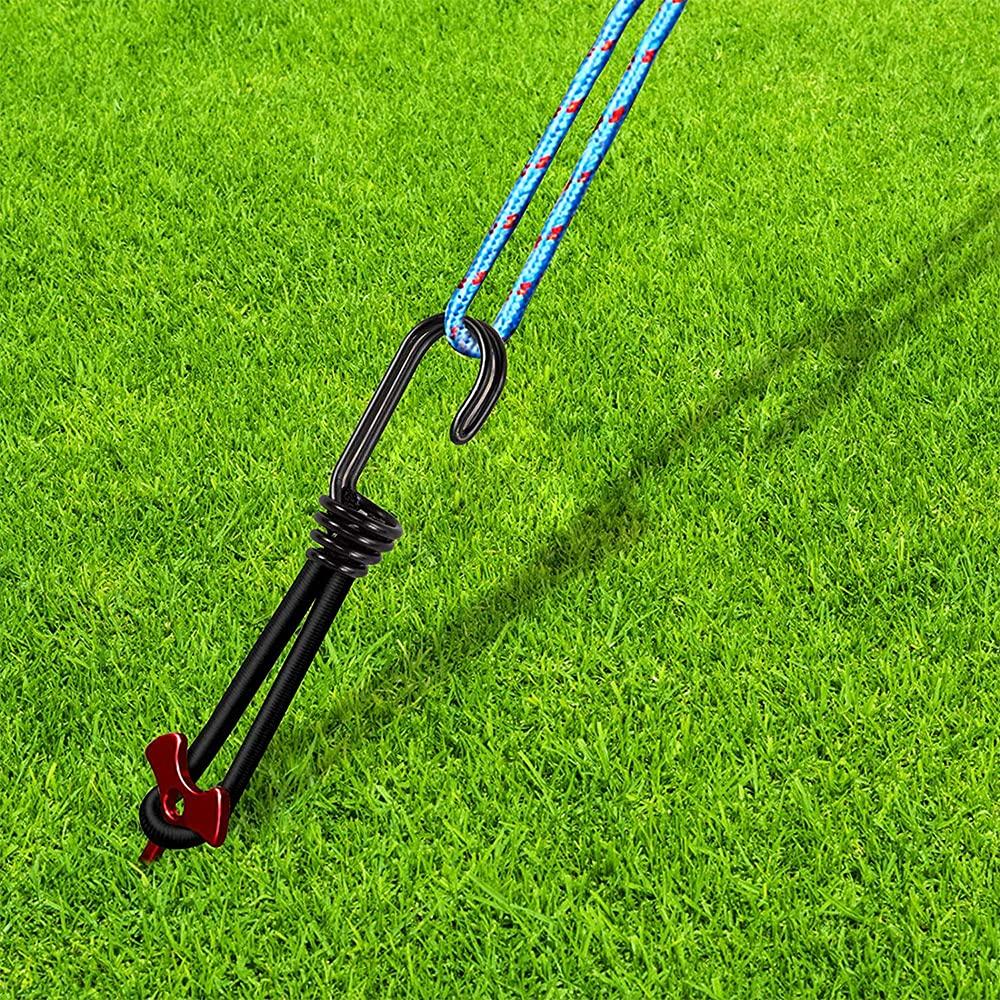 Cârlig de tensiune cu două cârlige Guyline pentru frânghie, cârlig de cauciuc, cârlig de cauciuc pentru cort, cârlig de cort elastic Guyline, cârlig de cort, cablu elastic, accesorii pentru cort, curea pentru cort de camping