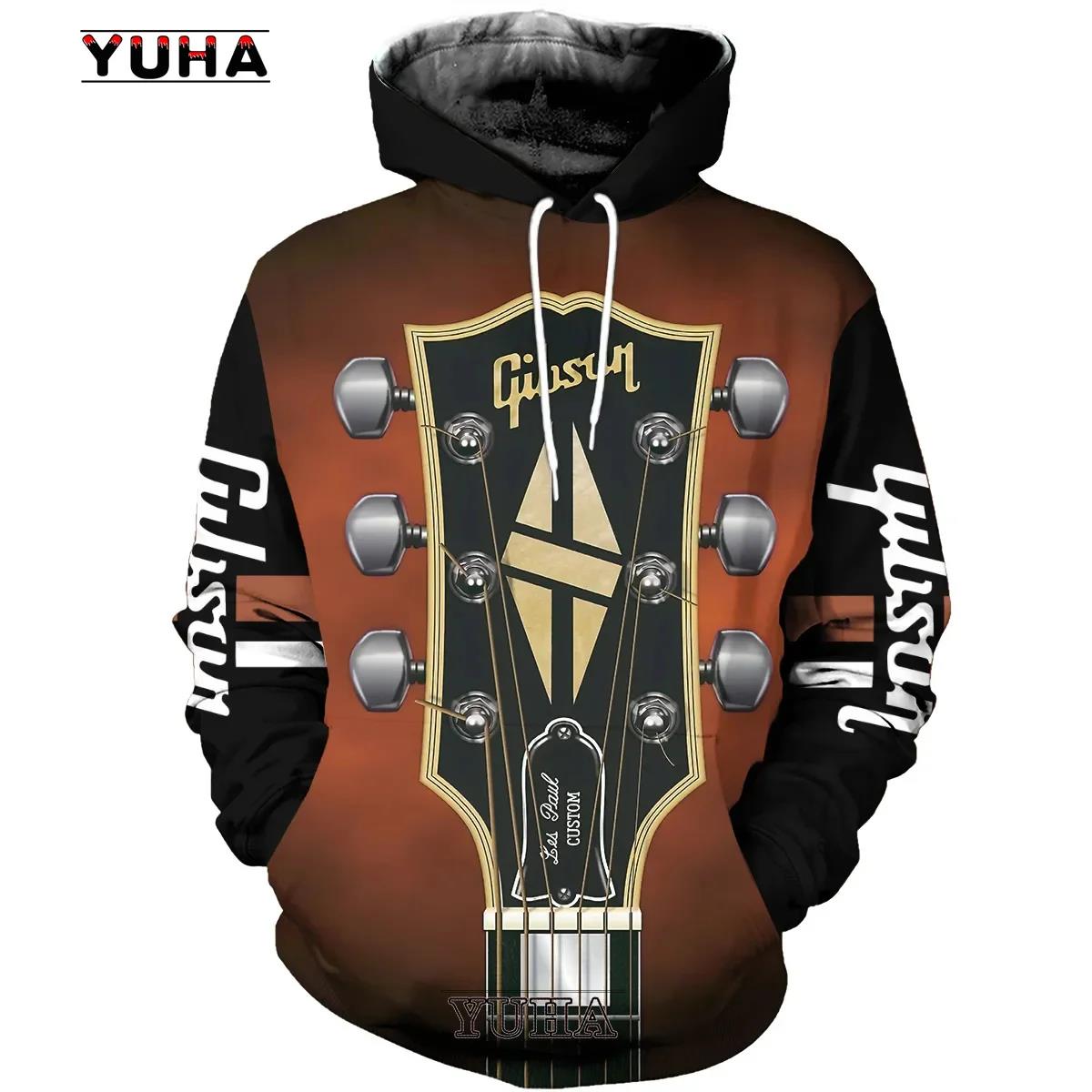 

Mens 3d Guitar Printed Fashion Hoodie Daily European Size Sweatshirt Musical Moletom Female Psychedelic Clothes Wholesaler 3XL